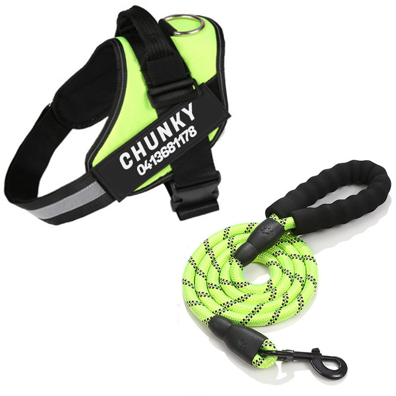 Echo ID Harness – Personalized No-Pull Dog Harness with Reflective Trim
