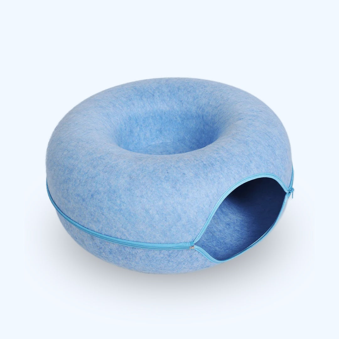 2-in-1 Cat Bed and Play Tunnel - Cozy Eco-Friendly Felt Design for Rest and Play, Easy to Clean 10