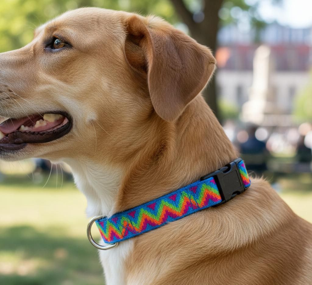 Collar with a Zigzag Pattern for Dogs