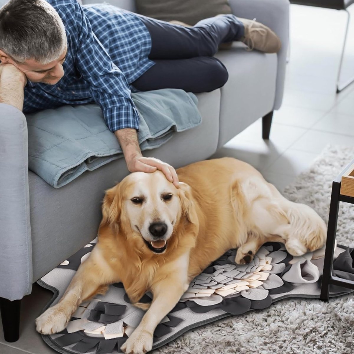 Dog Snuffle Mat for Foraging Skills – Durable Feeding Mat to Promote Slow Eating, 24x18 Inches, Multi-Colored 2