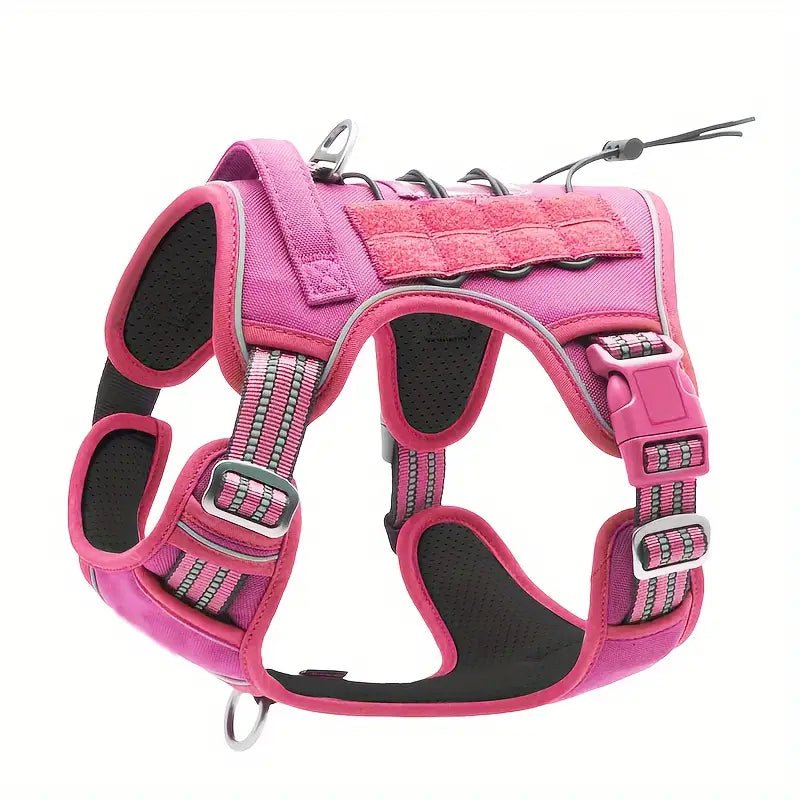 Adjustable Tactical Dog Harness with Reflective Straps for Service Dogs – Durable Military-Grade Comfort and Visibility 4