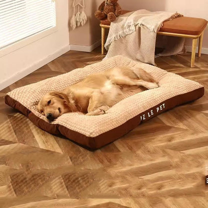 Large Fleece Dog Bed with Detachable Cover – Cozy and Comfortable Sleeping Solution for Pets of All Sizes 1