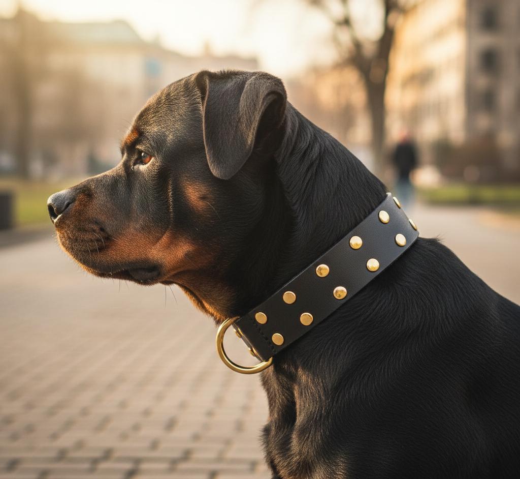 Dog Collar with Metal Details for Dogs