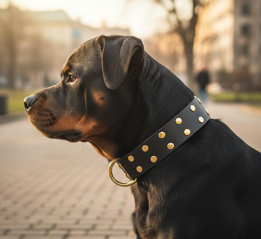 Dog Collar with Metal Details for Dogs