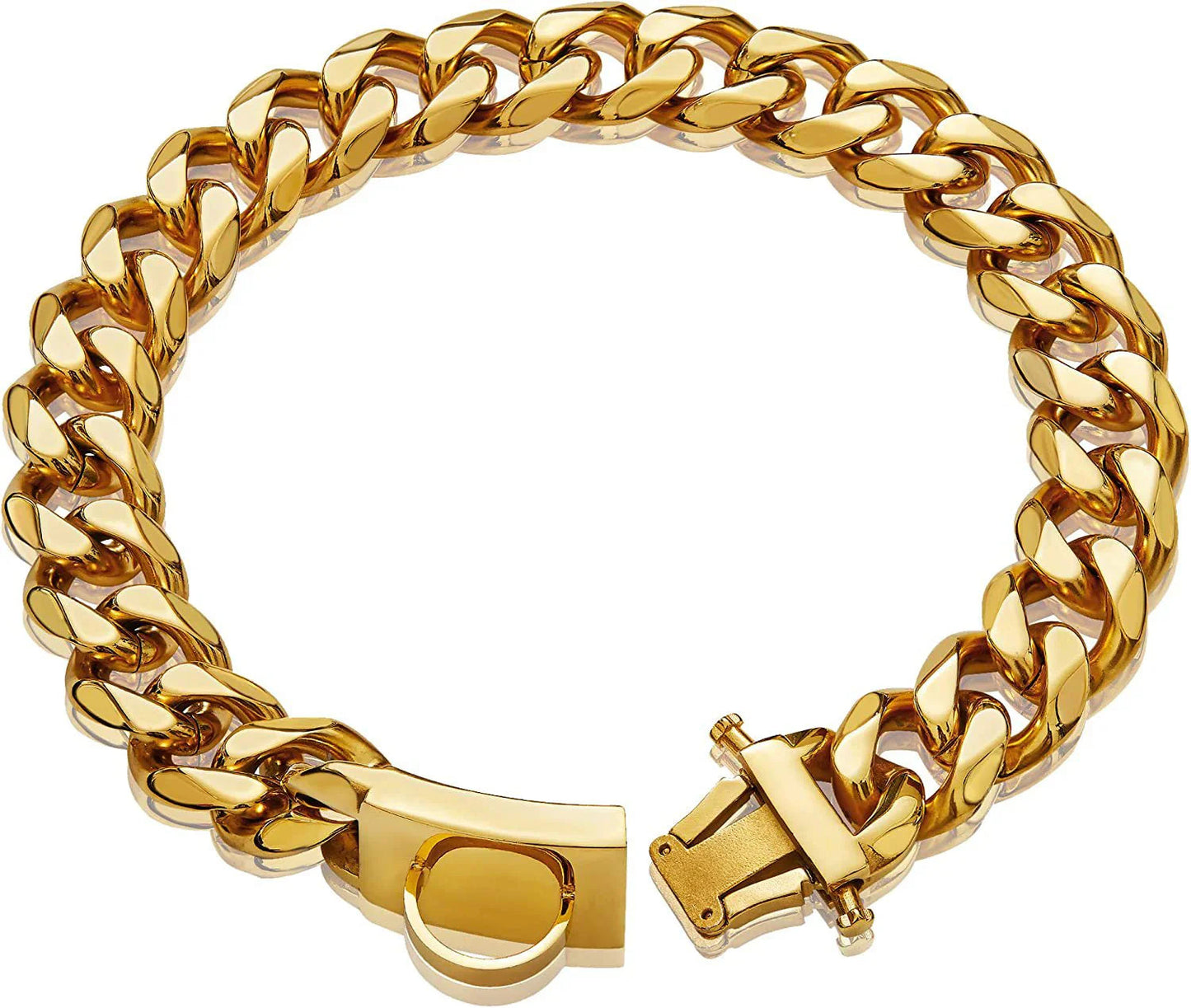 Stellar Gold Collar – Stylish Metal Dog Collar with Secure Clasp