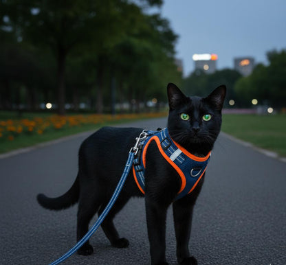 Harness with Reflective Trim for Cats