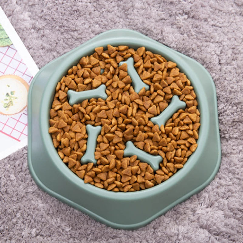 Anti-Gobble Food Bowl - Slow Feeder for Dogs & Cats