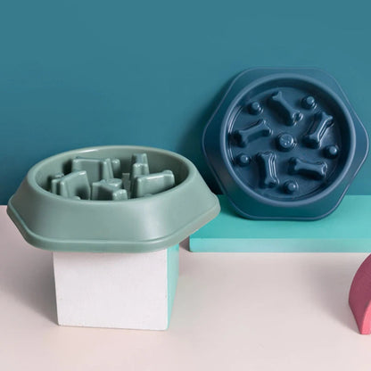 Anti-Gobble Food Bowl - Slow Feeder for Dogs & Cats