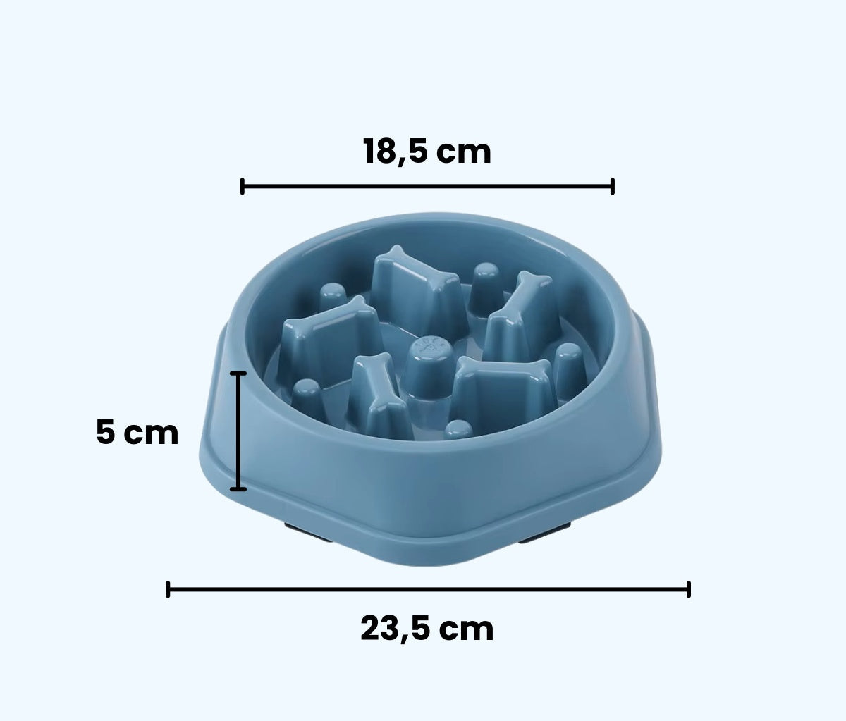 Anti-Gobble Food Bowl - Slow Feeder for Dogs & Cats