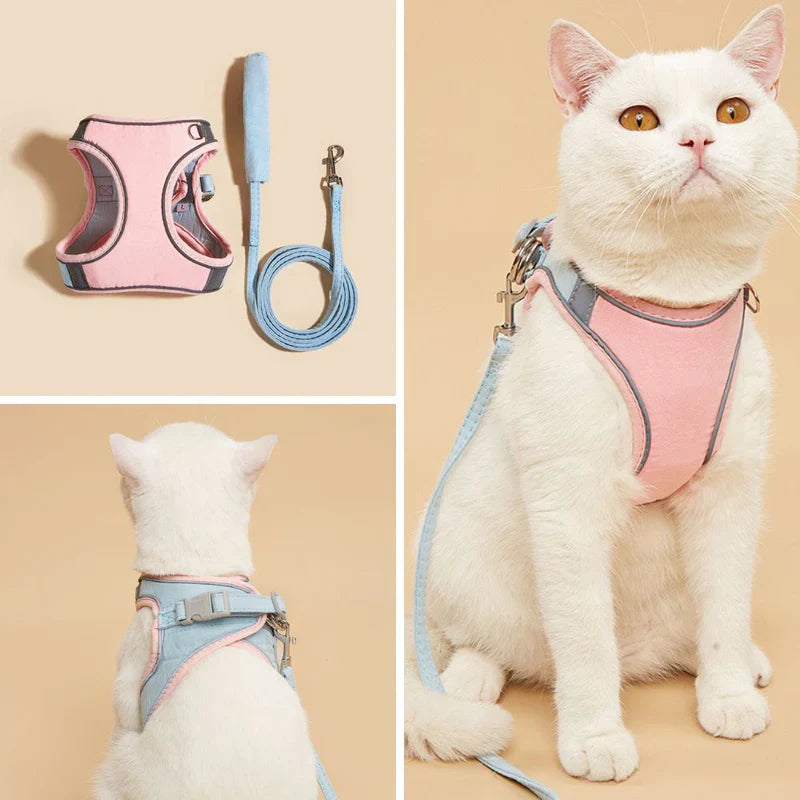 Harness with Reflective Trim for Cats