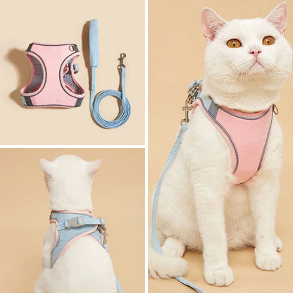 Harness with Reflective Trim for Cats