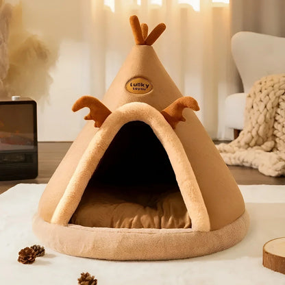 Hideaway Cave – Enclosed Cat Bed with Tipi Design