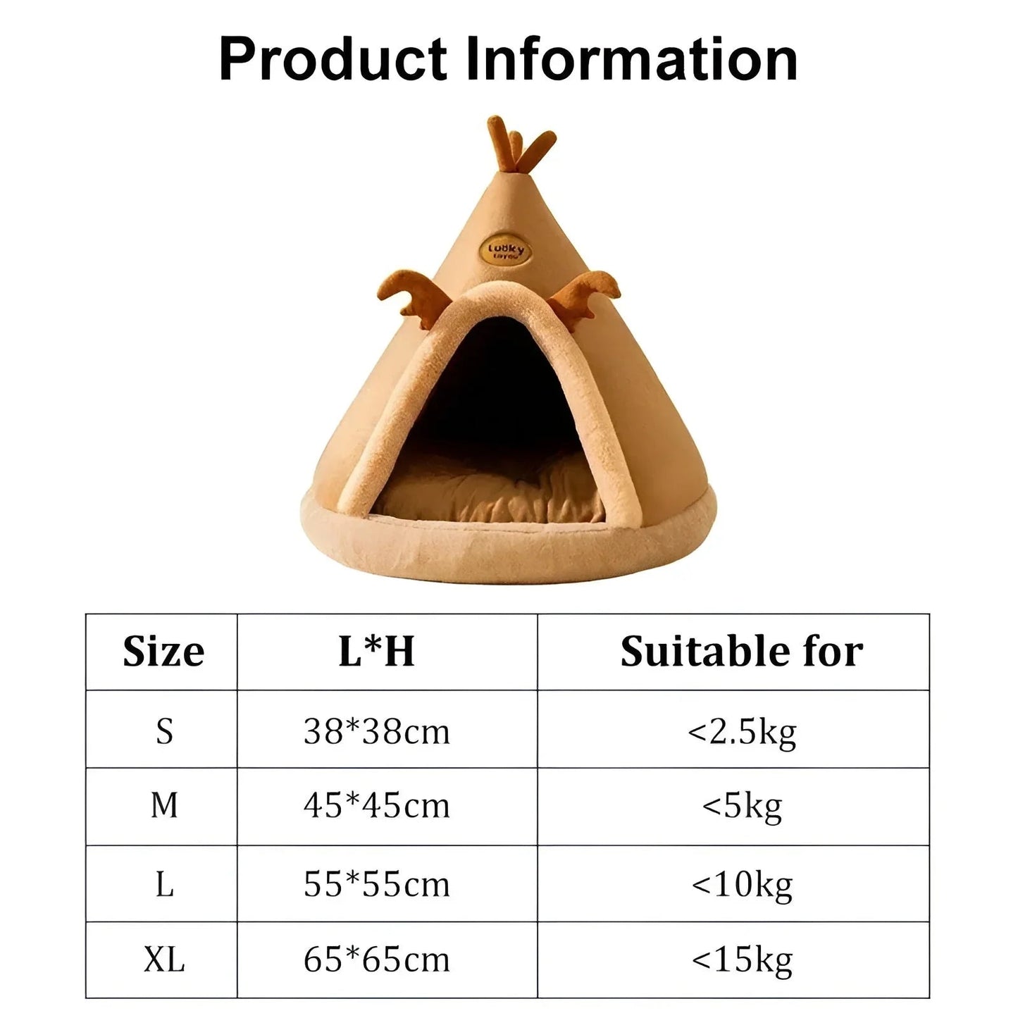 Hideaway Cave – Enclosed Cat Bed with Tipi Design