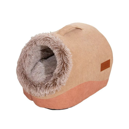 Cozy Plush Cat Cave Bed – Semi-Enclosed Portable Pet House for Winter, Warm Indoor/Outdoor Retreat 9