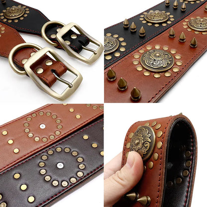 Dog Collar with Metal Details for Dogs