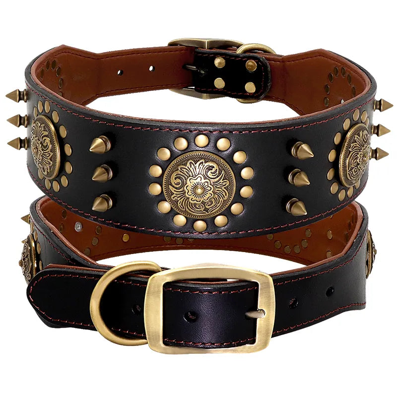 Dog Collar with Metal Details for Dogs