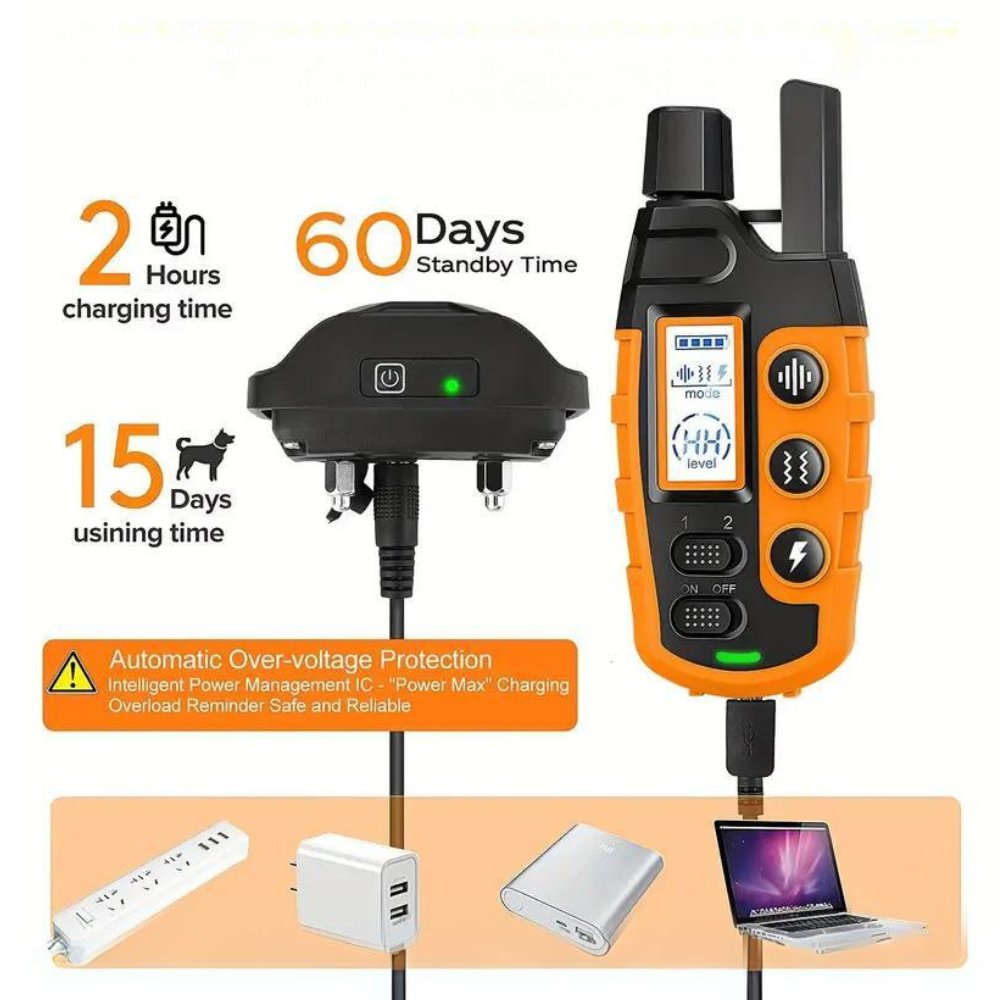 Dog Training Collar with Beep, Vibration, Adjustable Shock – Waterproof and Rechargeable Dog Collar 2