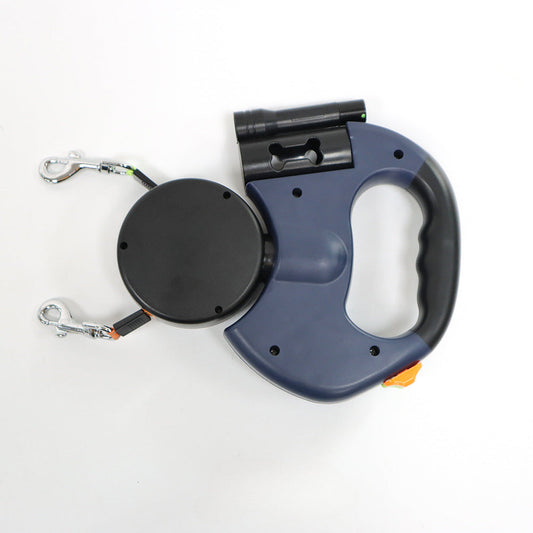 Dual Dog Leash with Tangle-Free Swivel and Built-In LED Light – 3m Length for Safe Evening Walks 0