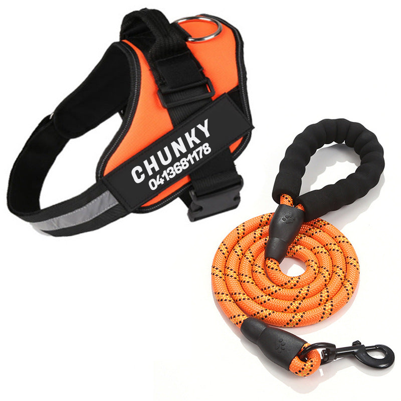 Echo ID Harness – Personalized No-Pull Dog Harness with Reflective Trim