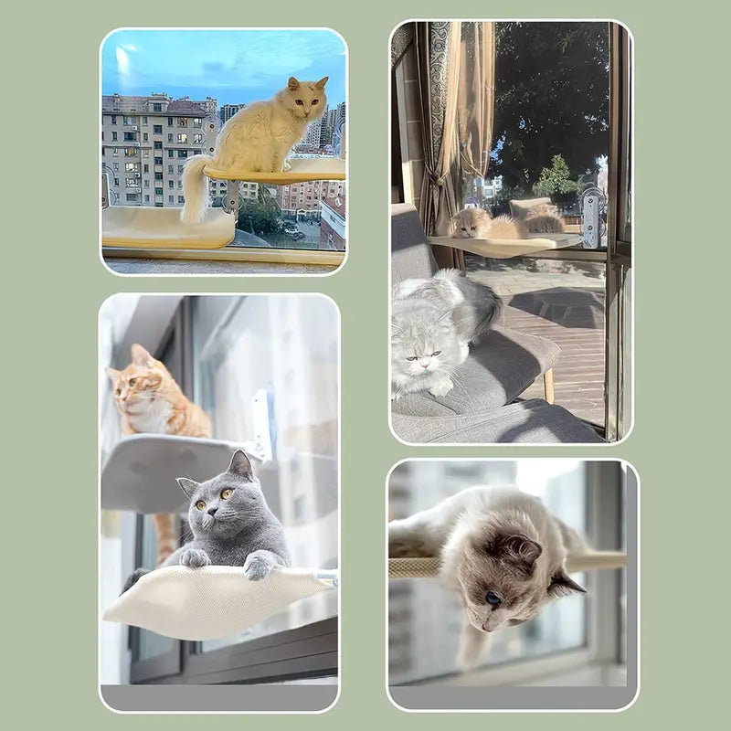 Foldable Cat Bed with Suction Cups for Windows