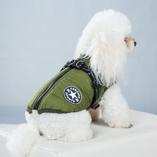 Freya Winter Coat – Insulated Dog Jacket with Harness Loop